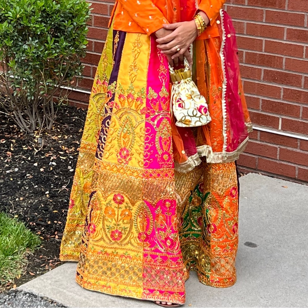 Lehanga colorful Indian Pakistani